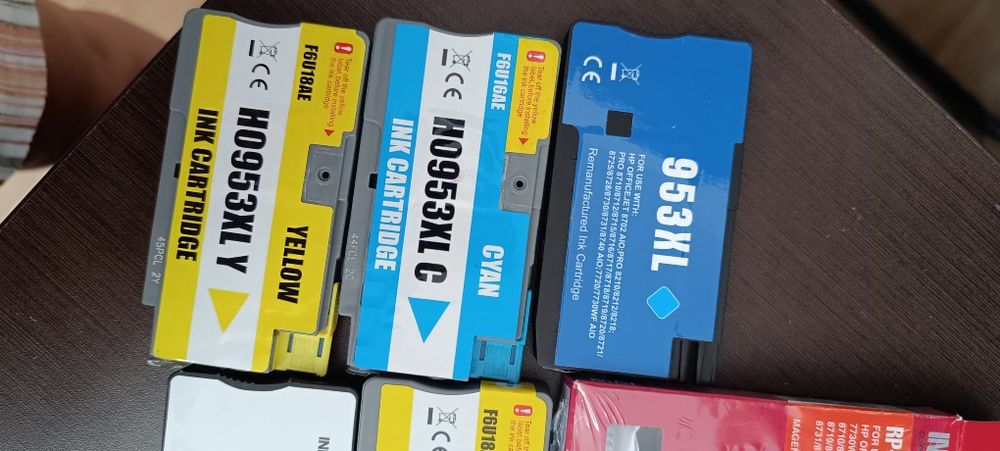 5 tinteiros de cores para impressora HP