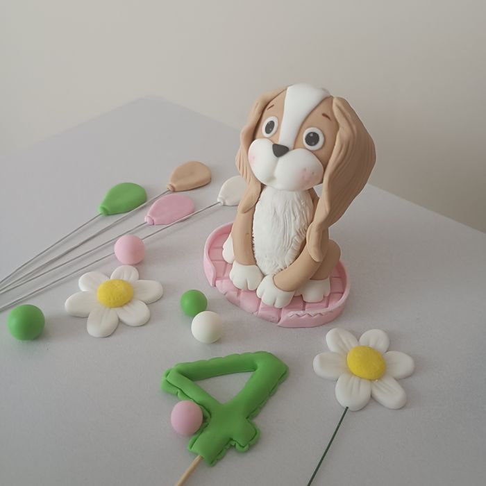 Piesek na tort figurka cukrowa dekoracje