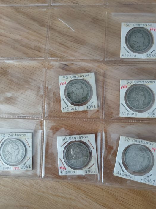 5 moedas 50 centavos