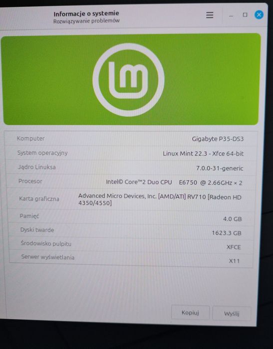 Retro PC 3xHDD 1,6TB 4GB Ram Linux Mint +Dodatkowe GPU