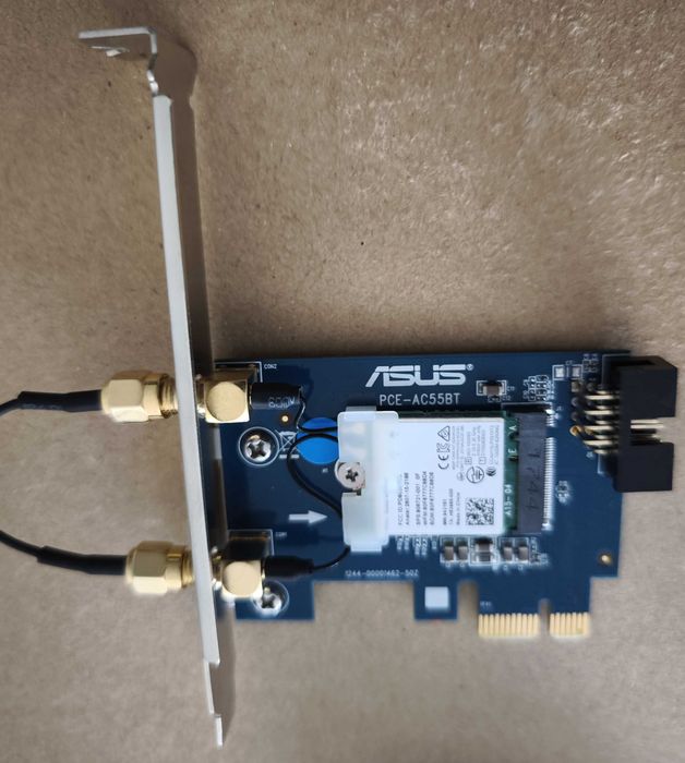 Placa de rede ASUS PCE‑AC55BT em estado como nova