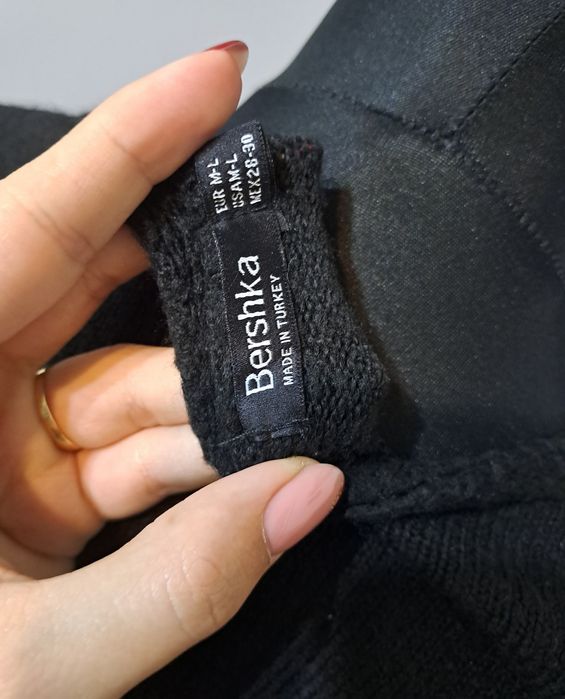 Długi czarny kardigan bershka 40 42