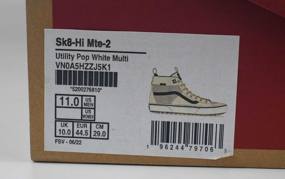 Ocieplane trampki Vans SK8-Hi MTE-2 Utility Pop Mult roz. 44,5
