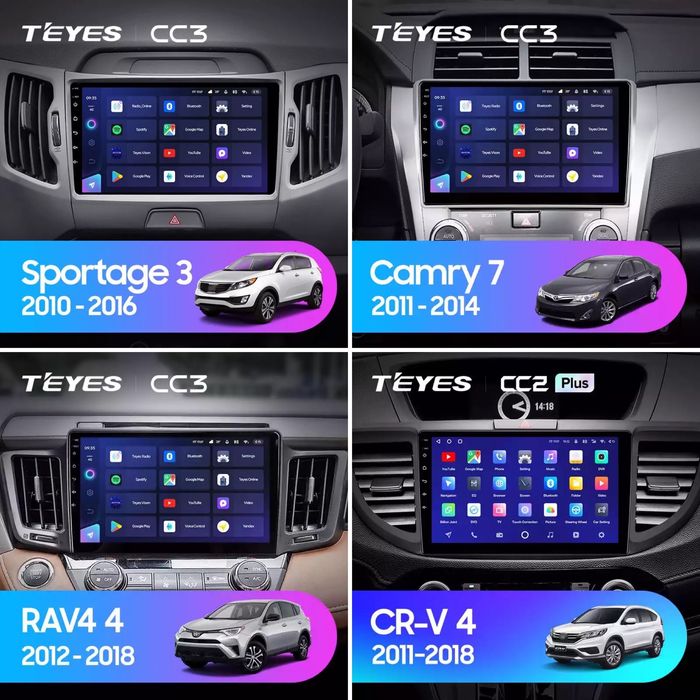 Магнітола TEYES CC3 2К ANDROID 10 CarPlay 4G WiFi: 9 900 грн ...