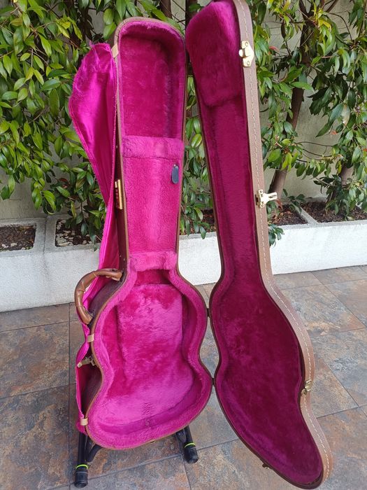 Case Gibson SG 80’s/90’s - Brown/Pink - Hardshell Hardcase Estojo Mala