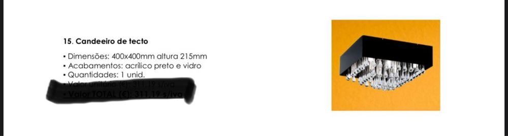 2 Candeeiros de sala( teto)- disponiveis a partir de 1 de agosto de 2026