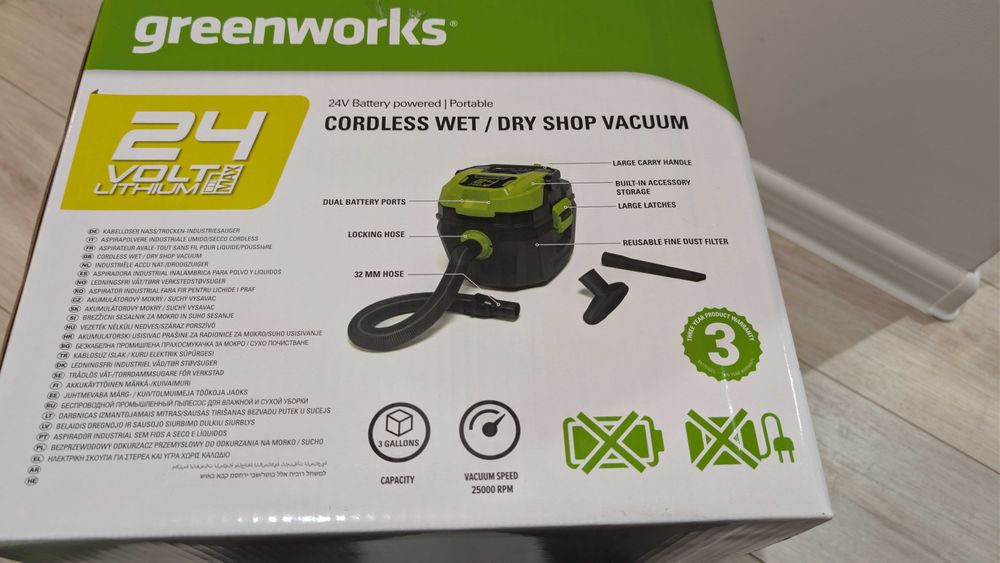 Greenworks przenośny odkurzacz akumulatorowy