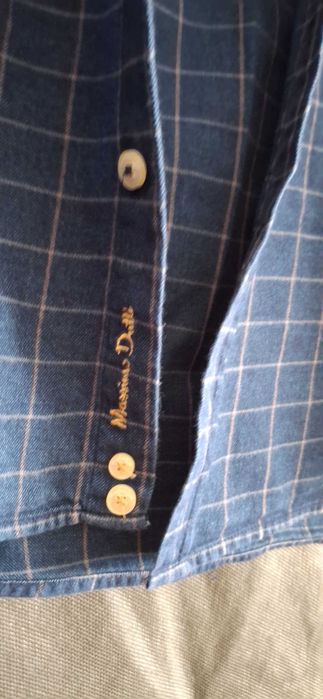 Camisa de rapaz xadrez azul