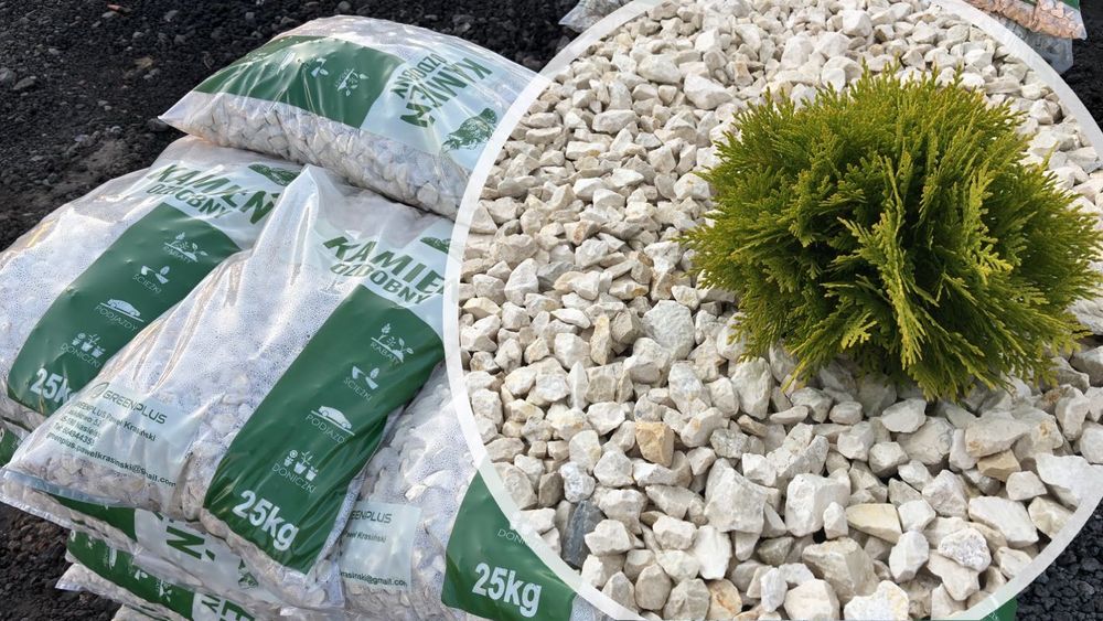 Grys biały ogrodowy workowany 25kg