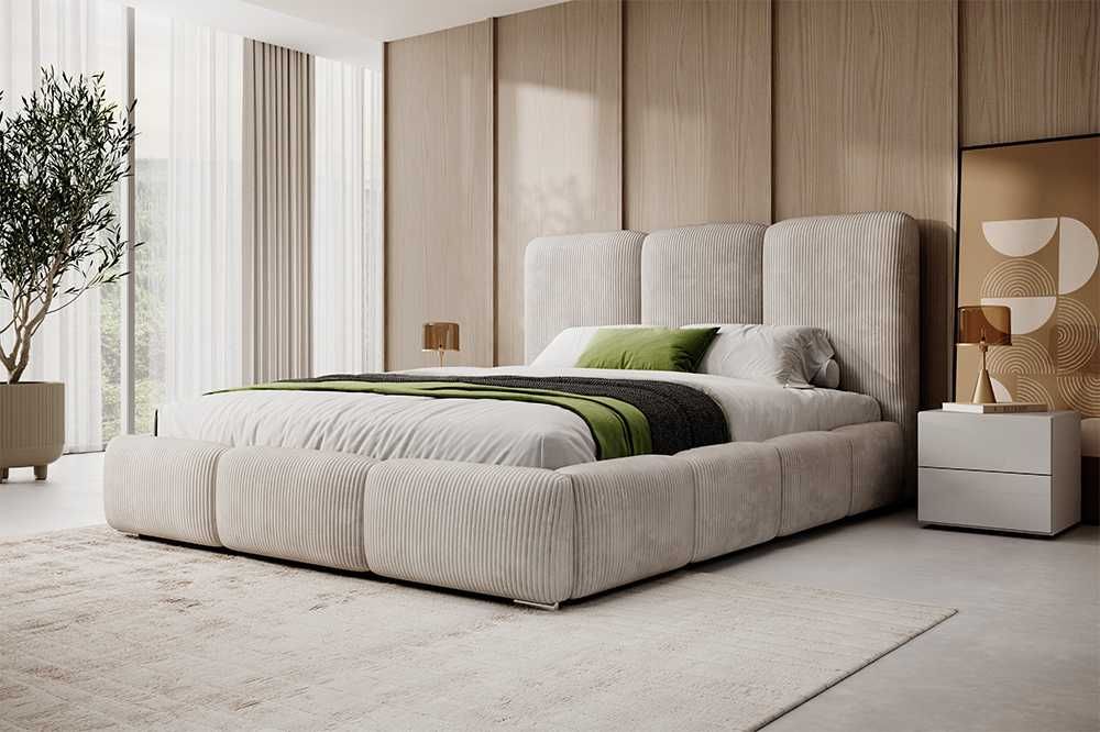 Łóżko tapicerowane ABBI z pojemnikiem na pościel DARMOWA DOSTAWA