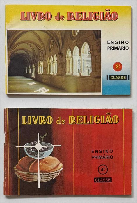 LIVRO DE RELIGIÃO, Ensino Primário 3ª e 4ª Classe.  Edição do Secretariado Nacional da Catequese, 1964 e 1965.