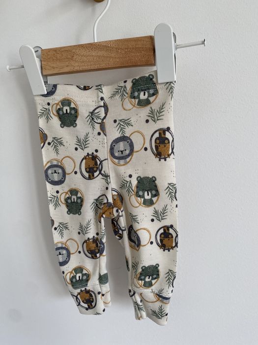 Legginsy name it 50/56 wełna merino zwierzątka