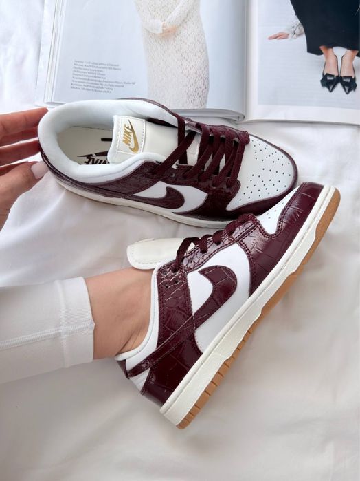 Nike SB Dunk Burgundy Croc 36-41р