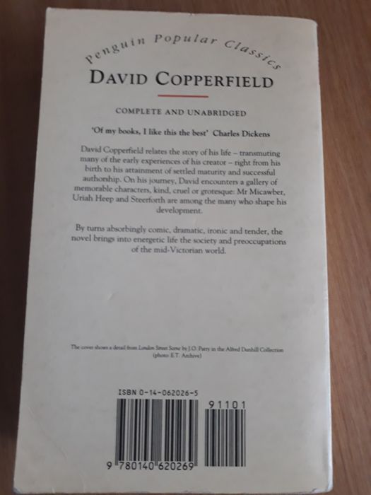 Книга.Чарльз Диккенс "Дэвид Копперфильд". Английский.