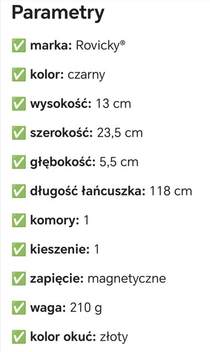 Nowa czarna torebka