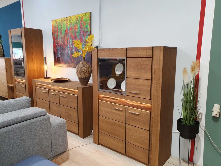 Witryna 4-drzwiowa Typ 15  Szynaka Meble dąb rustical Promocja