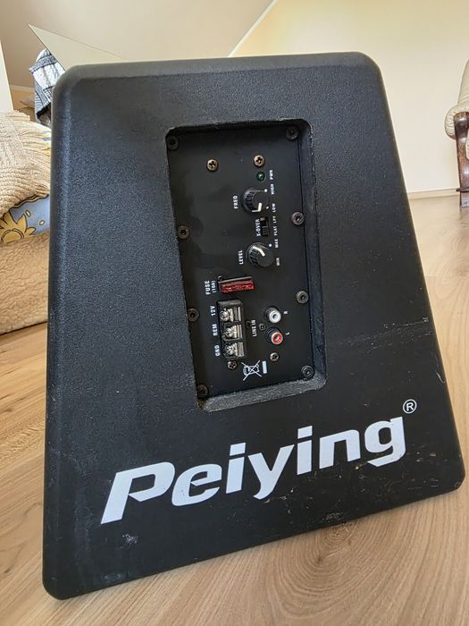 Aktywna skrzynia basowa Peiying 10" 1000W (Subwoofer samochodowy)