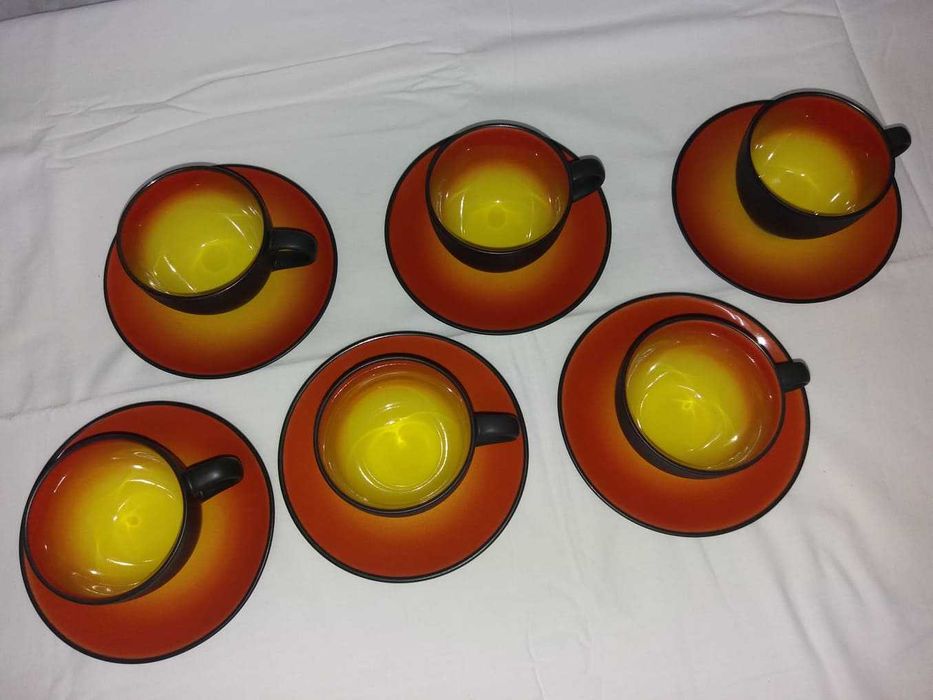 6 chávenas cerãmica 3 cores