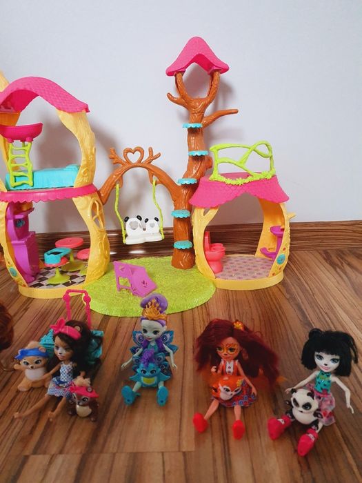 Domek pandy Enchantimals +6 lalek+7 zwierzątek