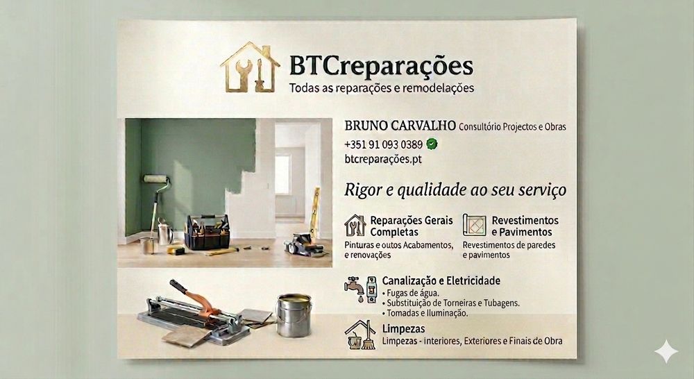 Reparações e remodelações gerais