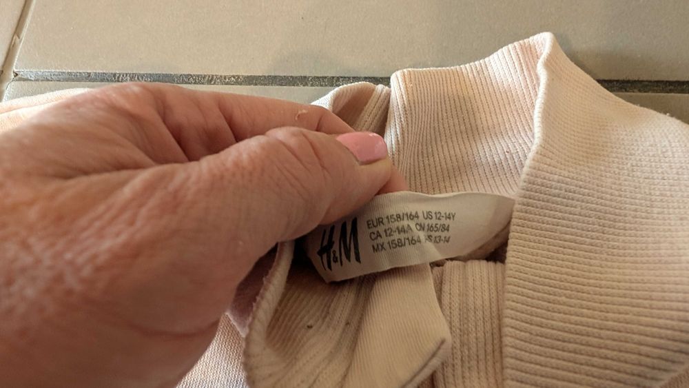 Spodnie 4 pary szerokie nogawki i 2 bluzy r. 34, XS dziewczęce