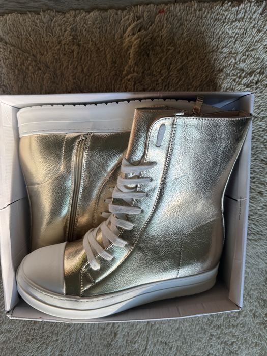 Buty złote za kostke
