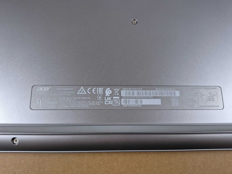 Laptop  Acer  CHROMEBOOK 315