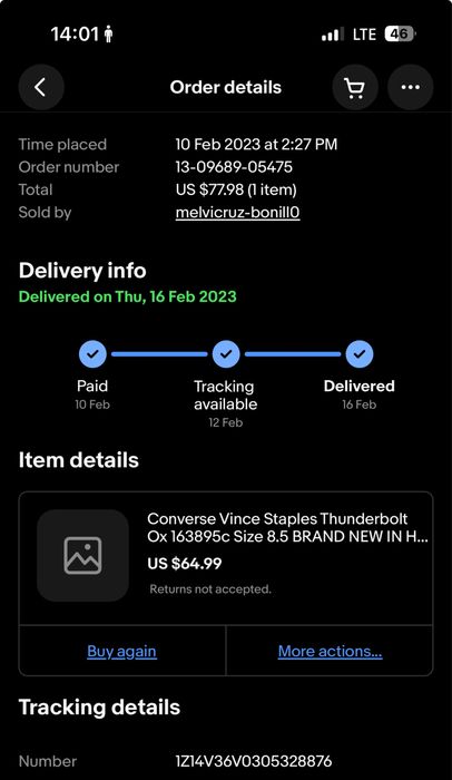 Нові оригінальні кросівки Converse Thunderbolt, 26,5см