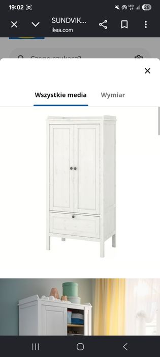 Zestaw mebli niemowlęcych SUNDVIK Ikea