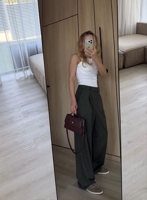 Брюки Uniqlo висока-низька посадка