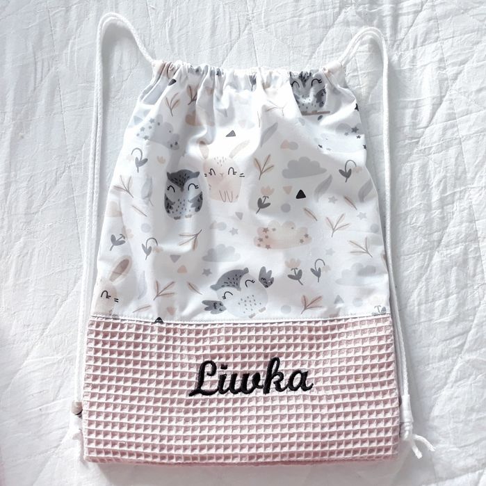 WOREK PLECAK do przedszkola do żłobka na WF haft IMIĘ