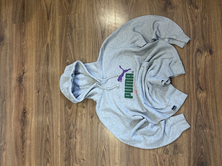 Szara bluza z kapturem Puma oversize, S, meska