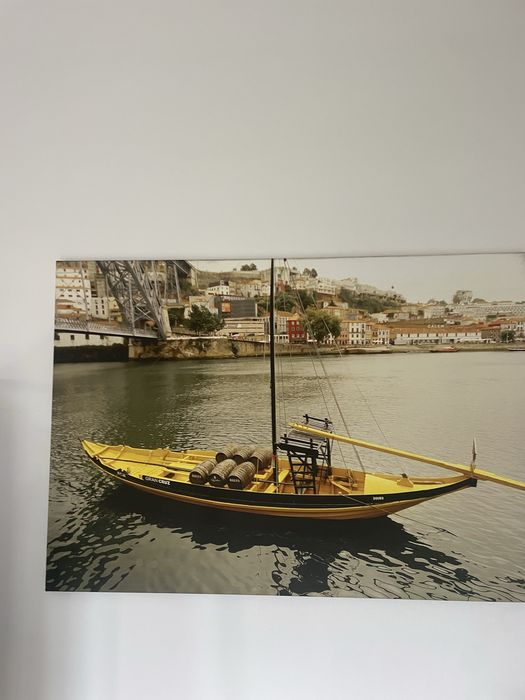Quadro tela Barco Douro amarelo