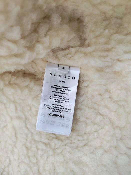 Чоловіча   шерпа з овечого хутра  Sandro Paris