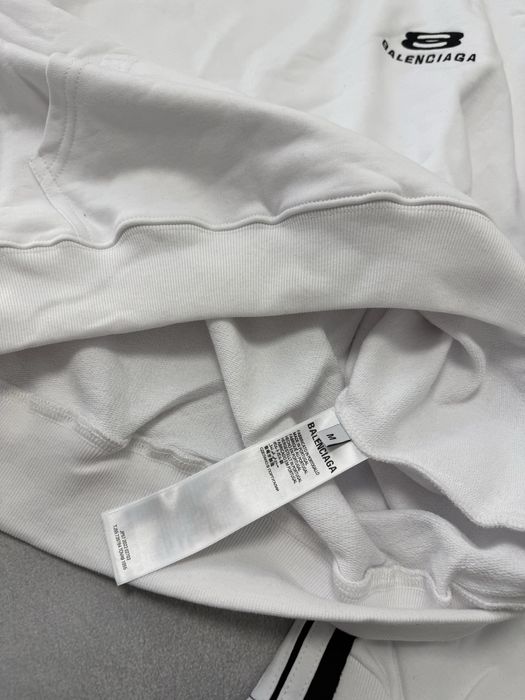худи Balenciaga Strips 2025 white M L