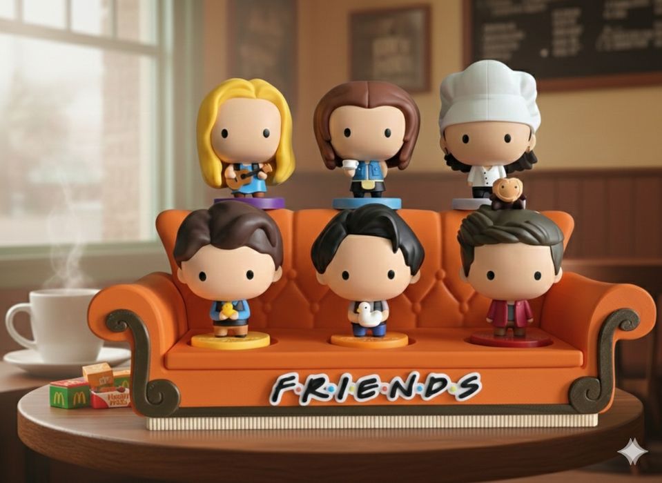 Stojak Kanapa Friends na figurki McDonald's Kolekcjonerski Stand Półka