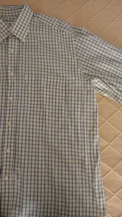 Camisa de homem aos quadrados Cotton Wool