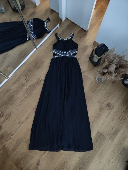 Sukienka maxi kryształki wesele sylwester studniówka