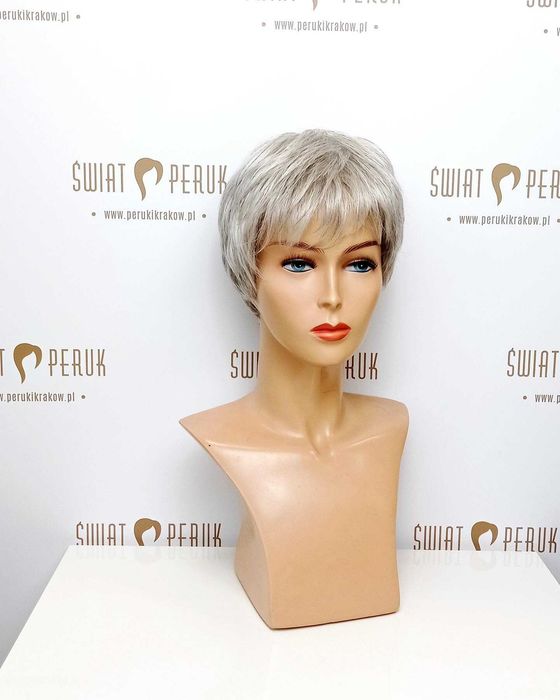 Siwa krótka peruka syntetyczna Chęciny