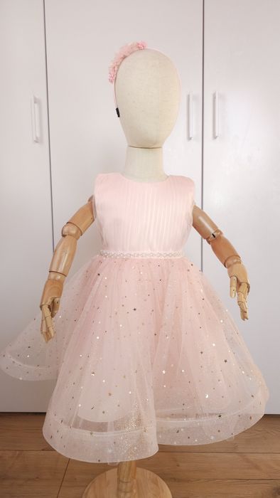 Дитяча рожева пишна сукня детское нарядное розовое платье принцессы