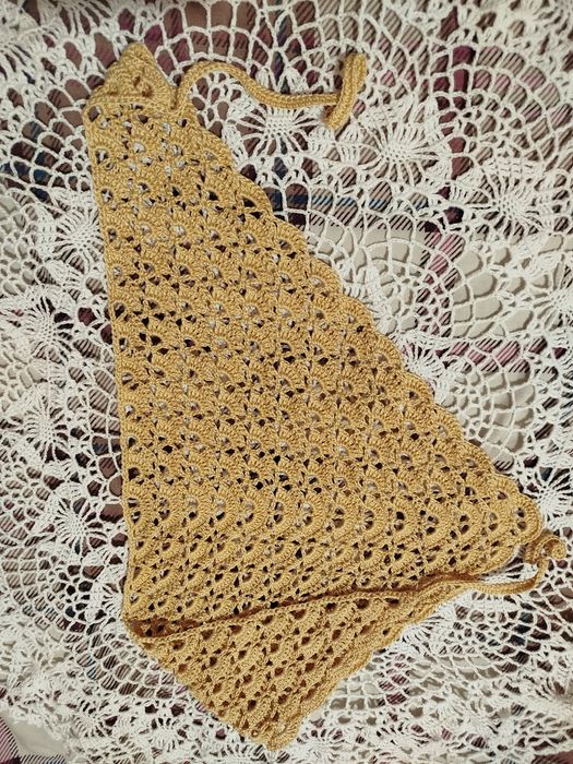 Косынка на голову вязаная женская