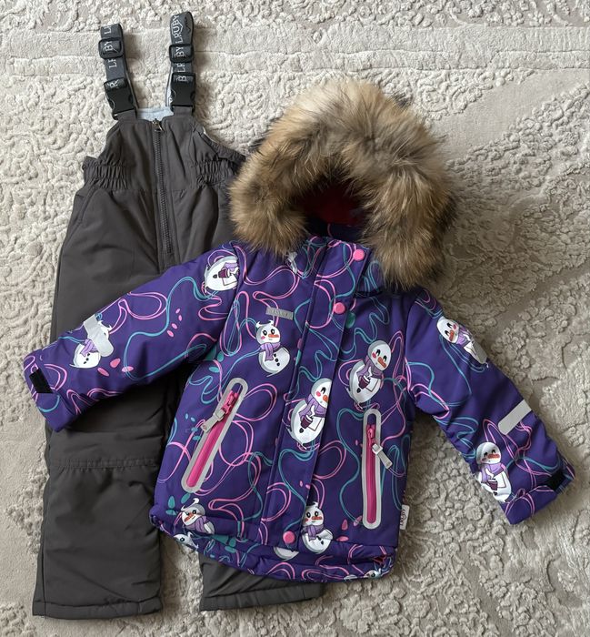 Зимовий дитячий мембранний термо  комбінезон на дівчинку 86-110