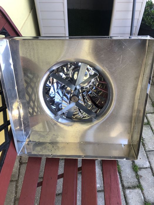 Girândula inox base quadrada nova 44 x 41,5cm