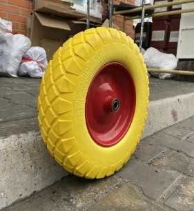 Колесо 4.00-8 під 16 та 20 мм вісь в зборі на тачку з пінополіуретану