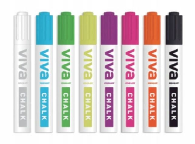 Markery Mazaki Kredowe Do Tablic Flamastry 8Szt Vi