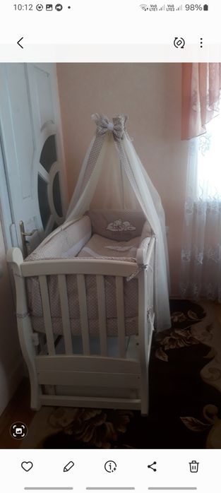 Продаю ліжечко фірми Angelo колір айворі.