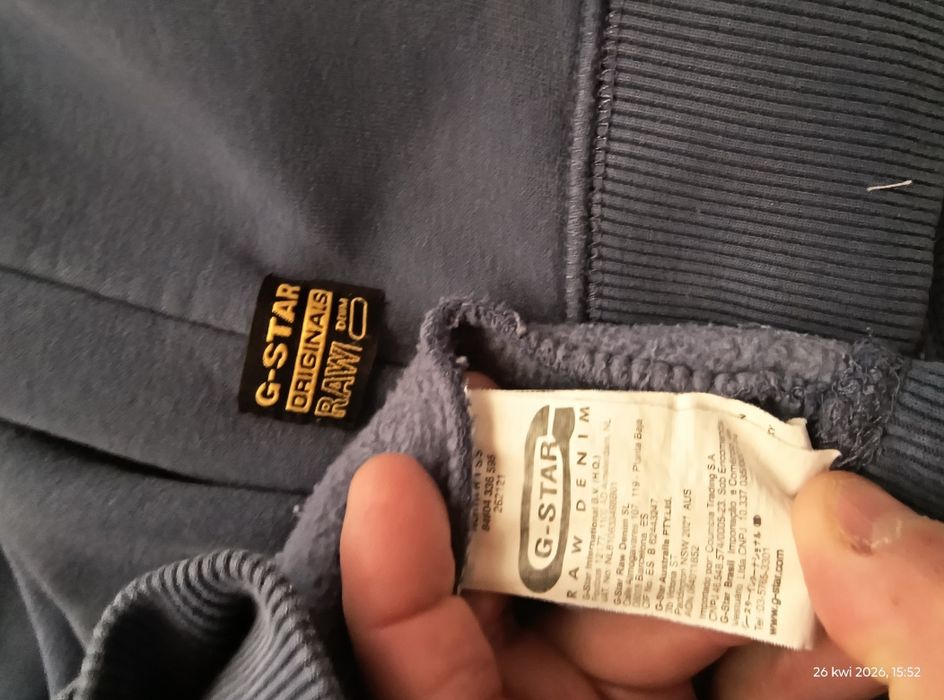 Bluza vintage kangurka z kapturem G-Star Raw Xl