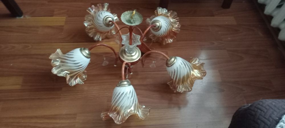 Кузнечная Люстра на 5 лампочок стандартний цоколь