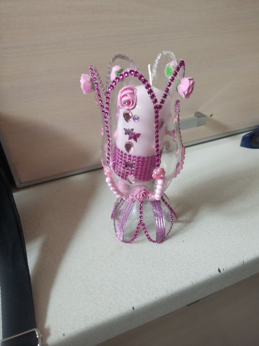 Świeczniki plastikowe ręcznie robione