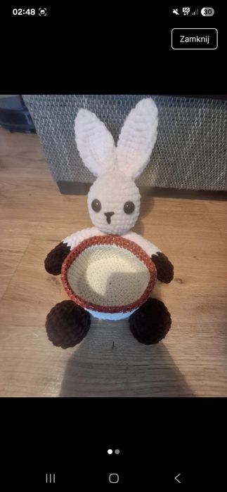 Koszyczek ręcznie robiony na szydełku